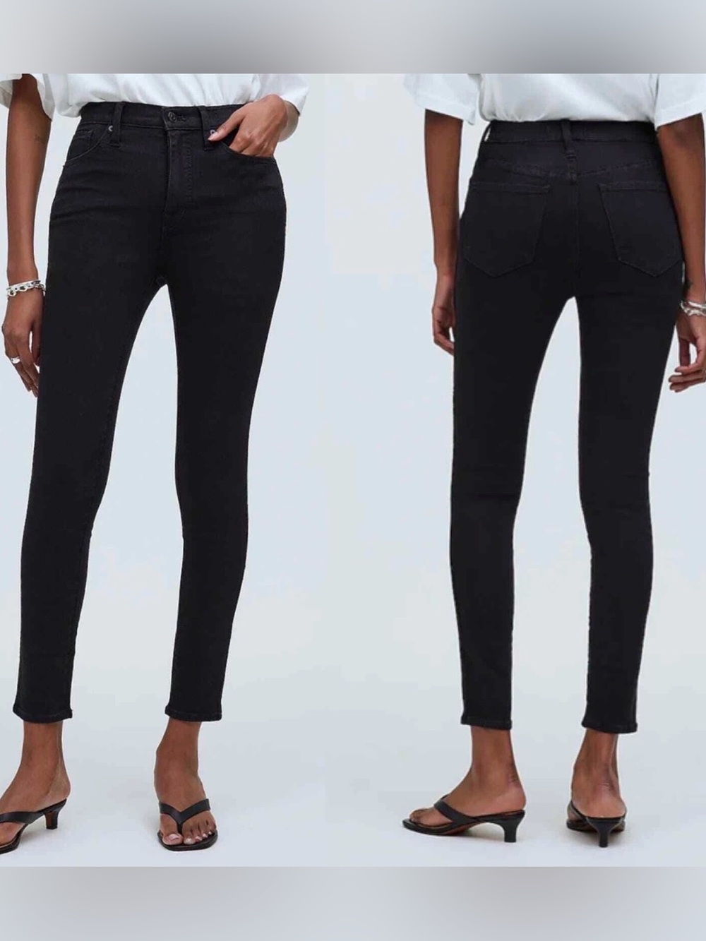 Madewell Skinny Skinny High-Waist Jeans Women’s Size 27w Jack Frost Black